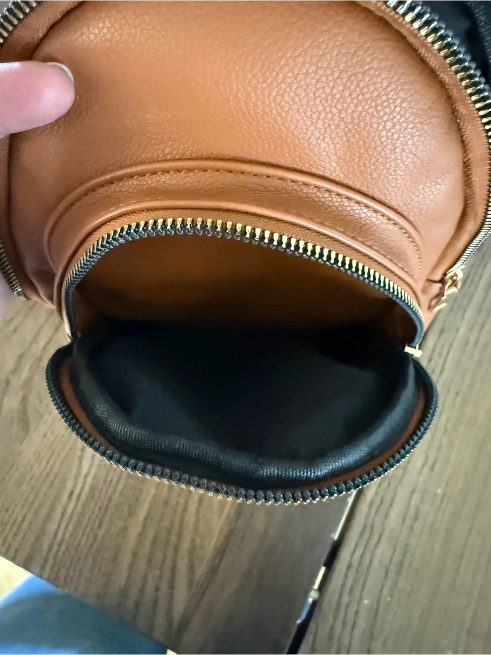 Women's Quilted Sling Crossbody Bag - Brown